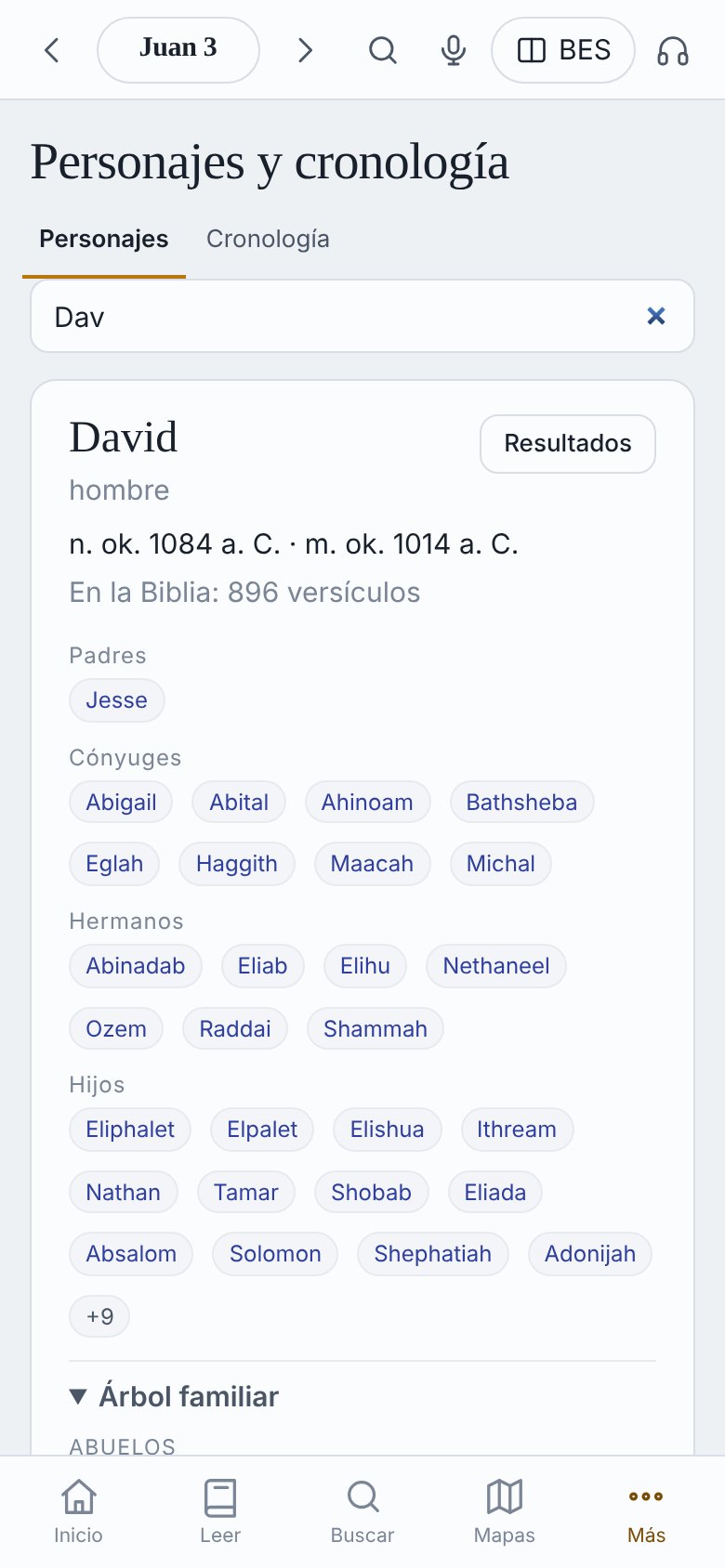 David: padres, esposas, hijos